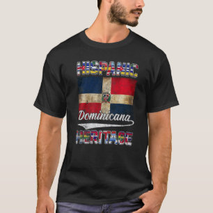 Camiseta Dominicana Herencia Hispánica Mes de República Dom