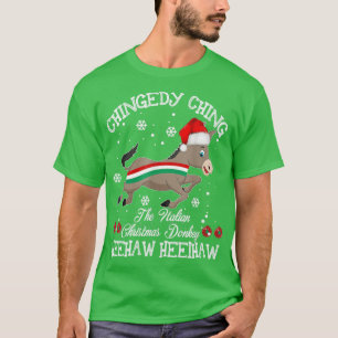 Camiseta Dominickhe Burro de Navidad Burro Italiano de Navi