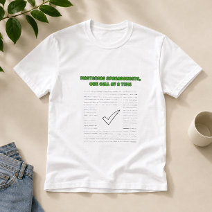 Camiseta Dominio de Hojas de Cálculo Progresión de Analista