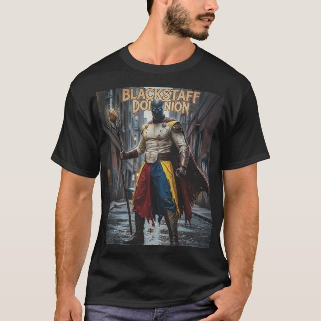 Camiseta Dominio del personal negro (Anverso)