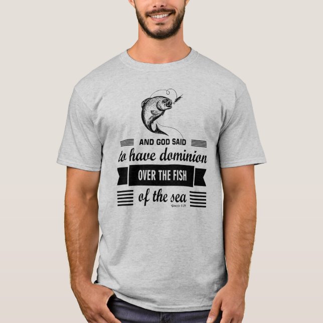 Camiseta Dominio sobre el pescado del mar (Anverso)