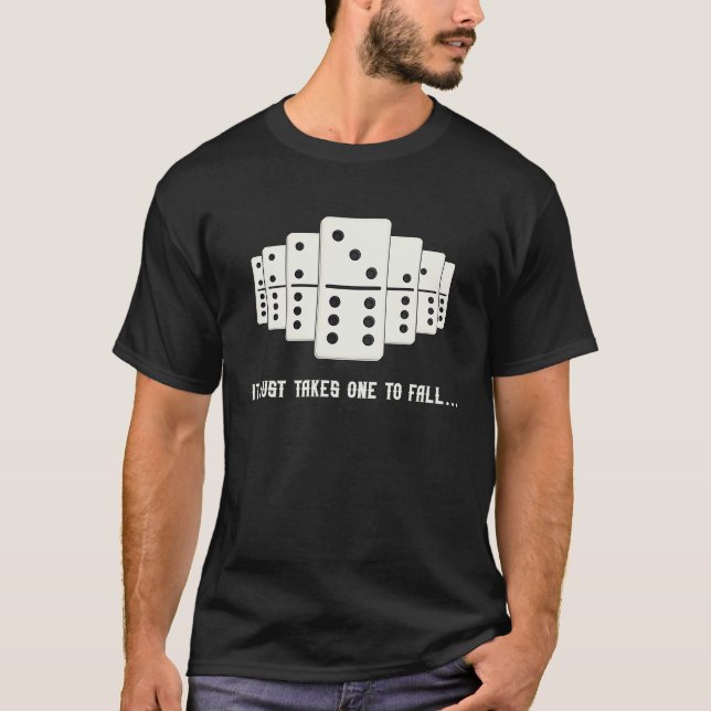 Camiseta Domino Effect Falling Domino Tiles Retro Board Gam (Anverso)