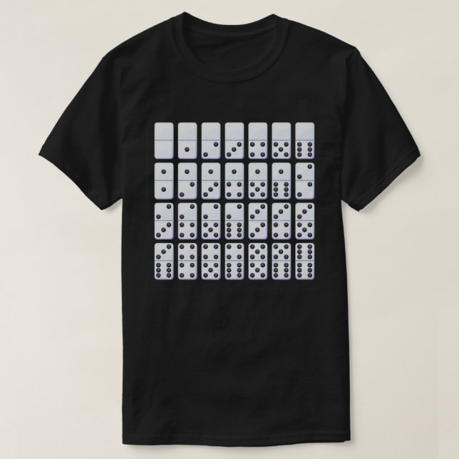 Camiseta Domino Pieces juego completo de dominoes Jugador d (Diseño del anverso)