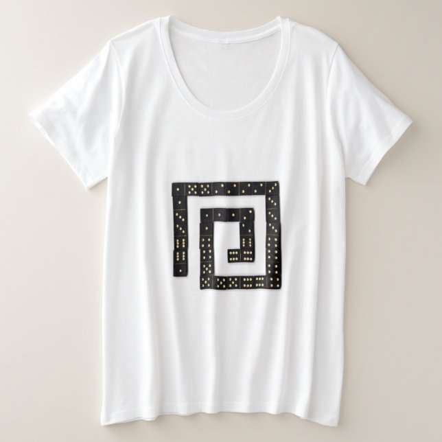Camiseta Domino Spiral Plus Size (Anverso del diseño)
