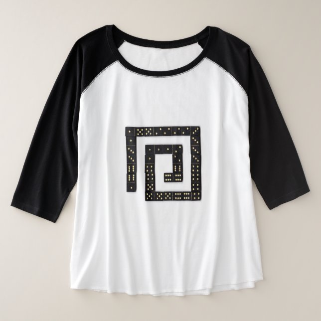 Camiseta Domino Spiral Plus Size (Anverso del diseño)