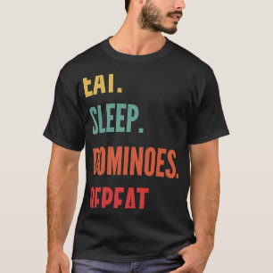 Camiseta Dominoes divertidos regalo Comer Dominoes Repetir