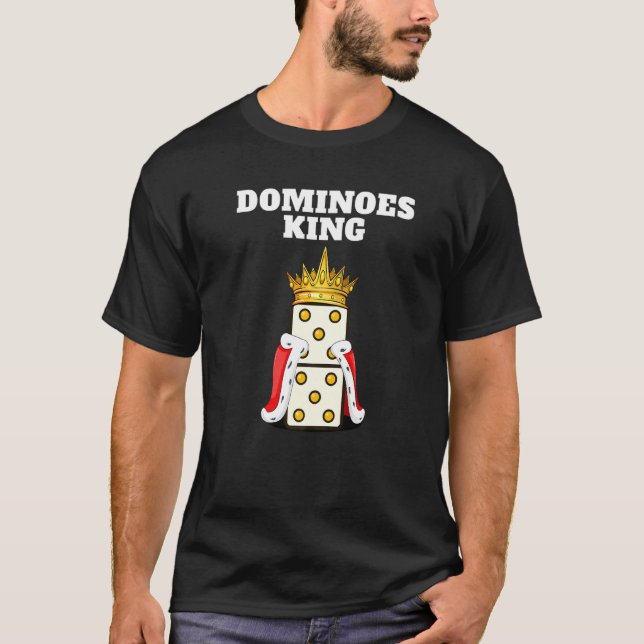 Camiseta Dominoes King Mens Dominoes Jugador Niños Dominoes (Anverso)