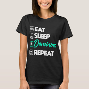 Camiseta Dominoes Shirt Gracioso Comer Dominoes Juego Domin