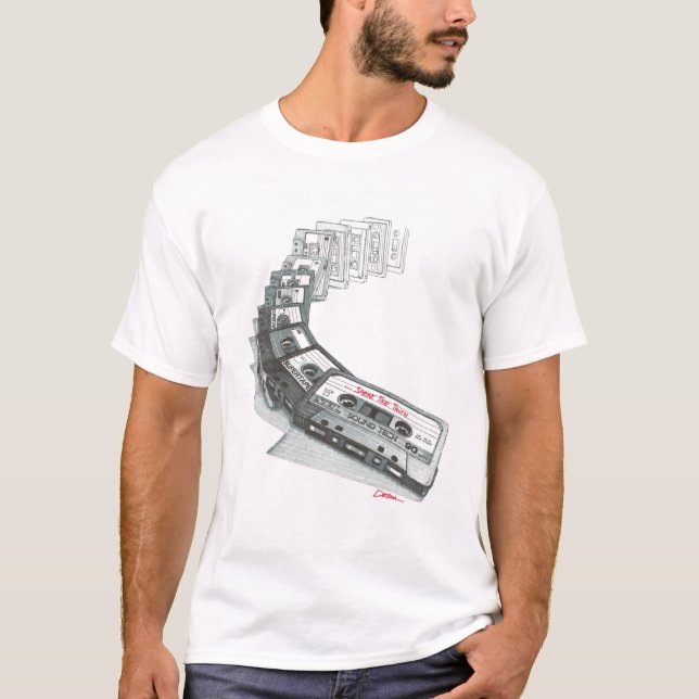 Camiseta Dominós de la cinta de casete (Anverso)