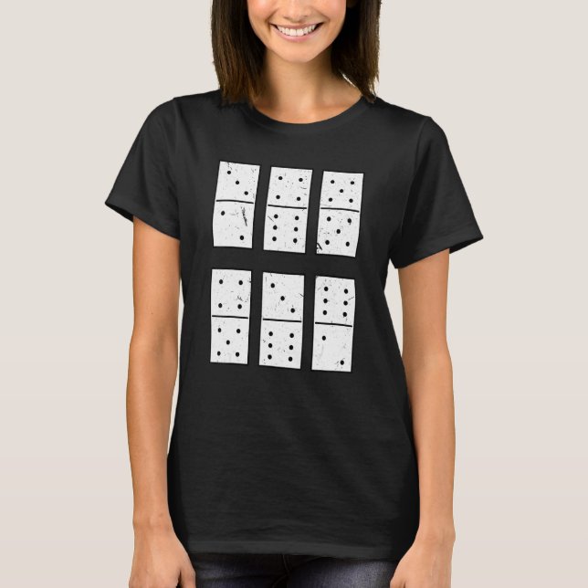 Camiseta Dominos Juego Dominoes Juego de fichas Dominos Dom (Anverso)