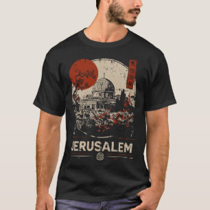 Camiseta Domo sagrado de Jerusalén Vintage arte de la ciuda