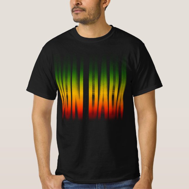 Camiseta Don Dada Efecto Desenfocado Typografía Rasta Regga (Anverso)