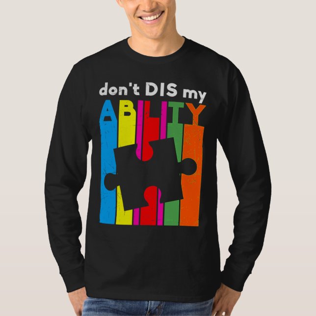Camiseta Don Dis My Ability Autism Awareness (Anverso)