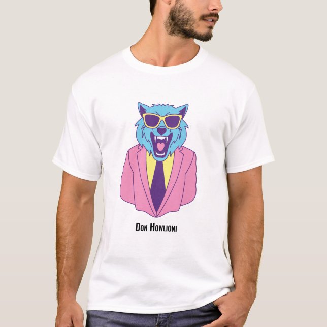 Camiseta Don Howlioni - Werewolf con traje rosado (Anverso)