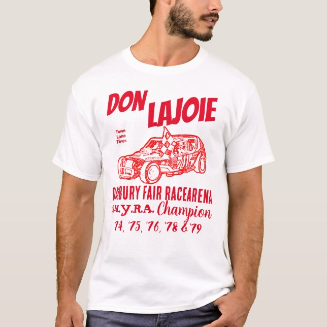 Camiseta ¡Don LaJoie Campeón de Racearena Tee de dos lados! (Anverso)
