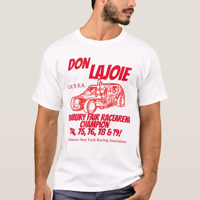 Camiseta ¡Don LaJoie Campeón Tee Danbury Racearena de 1-Lad (Anverso)
