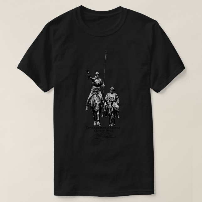 Camiseta Don Quijote de la Mancha y Sancho PanzaCervantesSp (Diseño del anverso)