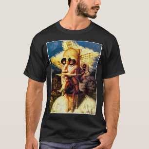 Camiseta Don Quijote Vintage Abstract Tilting At Windmiller