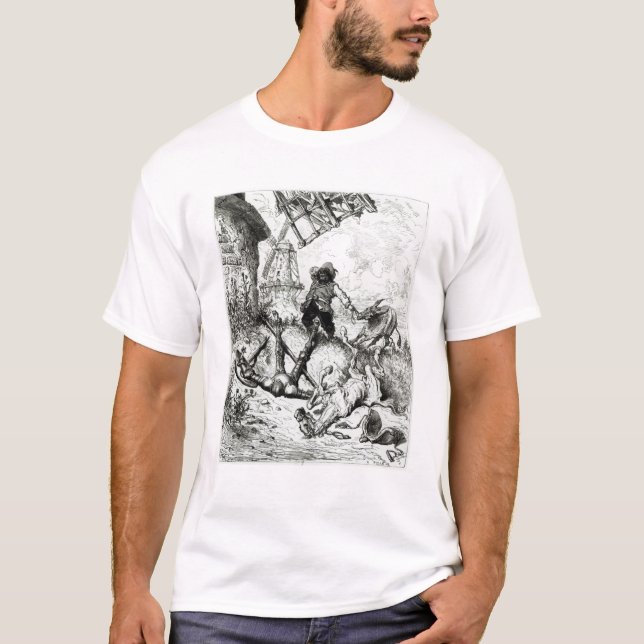 Camiseta Don Quijote y los molinoes de viento (Anverso)