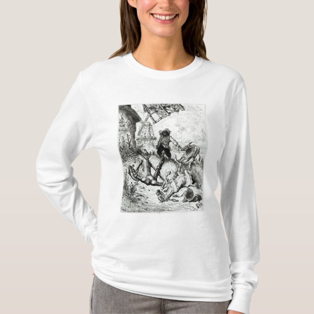 Camiseta Don Quijote y los molinoes de viento (Anverso)