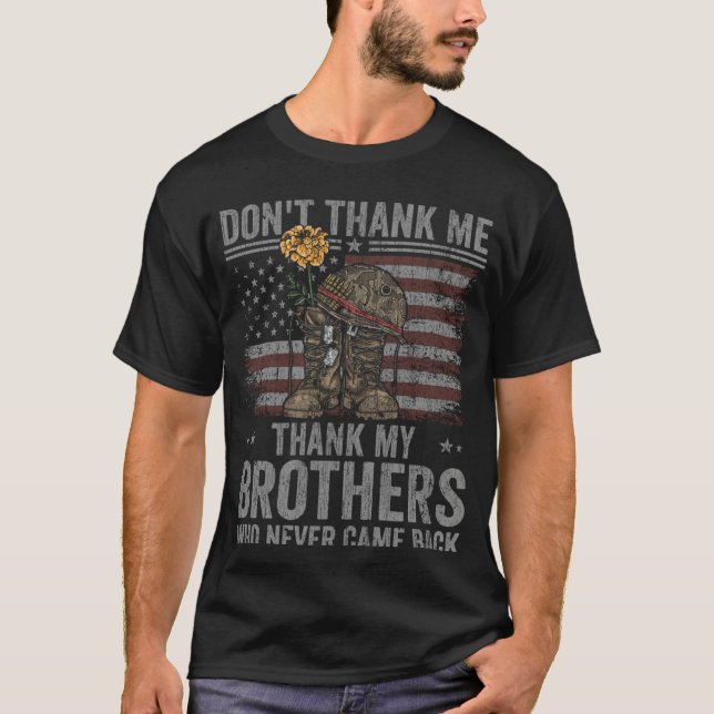 Camiseta Don t Thank Me Veteran Appreciation Quote Front Pr (Anverso)