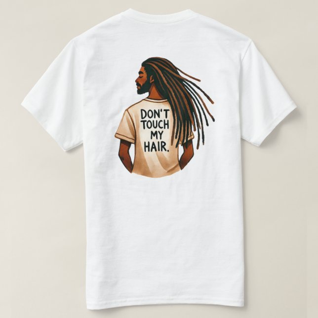 Camiseta "don´t touch my hair"- Mann mit Dreadlocks- Rasta (Reverso del diseño)
