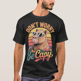 Camiseta Don’t Worry Be Capy - Retro Capybara
