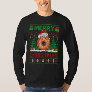 Camiseta Dona Comida Árbol de Navidad Santa Feo Dona Navida
