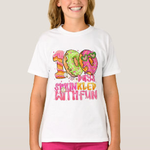 Camiseta Dona Cute 100 Días Espolvoreada Con Diversión Escu