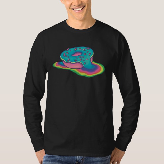 Camiseta Dona de Arcoíris de Tiza Pastel (Anverso)