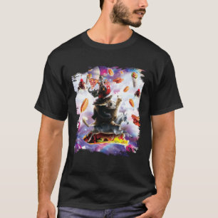 Camiseta Dona de bacon con gato de perro caliente y burrito