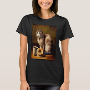 Camiseta Dona de café de gato
