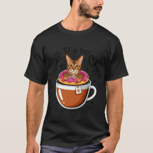 Camiseta Dona de café gato de Bengala