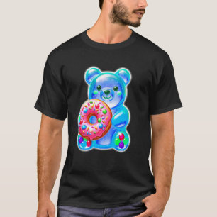 Camiseta Dona de Caramelo de Oso de Gominola Azul