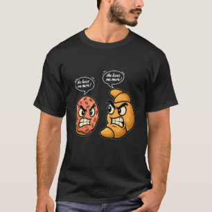Camiseta dona de croissant divertida Chica Mujer Hija Ella