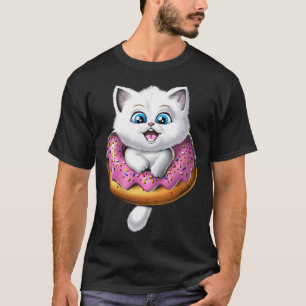 Camiseta Dona de gato adorable