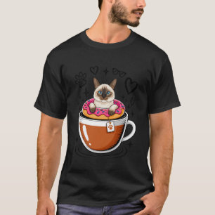 Camiseta Dona de gato balinés de café