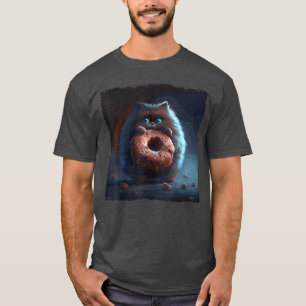 Camiseta Dona de gato divertida para hombres mujeres niño