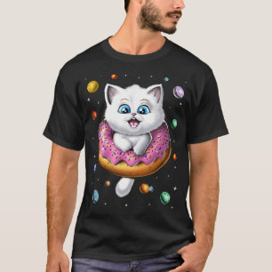 Camiseta Dona de gato espacial