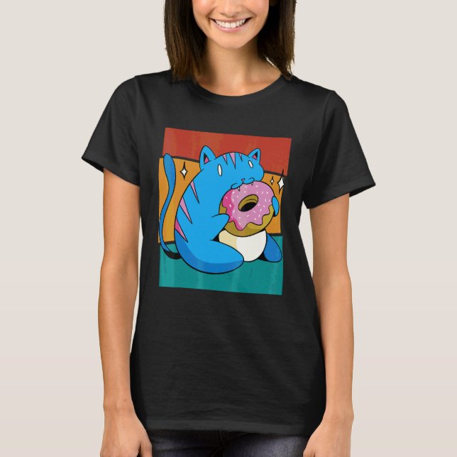 Camiseta Dona de gato vintage (Anverso)