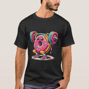 Camiseta Dona Fútil Culturismo Levantamiento de Pesas Comid