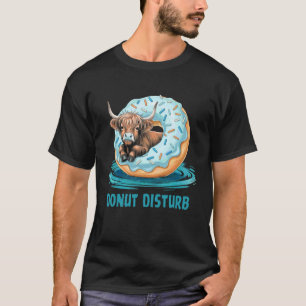 Camiseta Dona Fútil No Molestar Diseño de Vaca de Terreno A