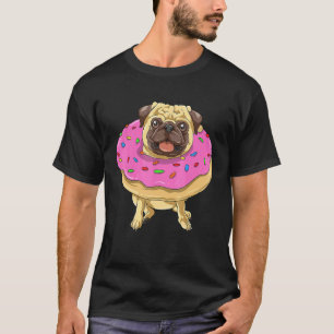 Camiseta Dona Pug Panadería Pastelero Panadero Perro Dona