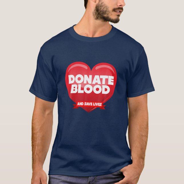 Camiseta Dona Sangre Y Salva Vidas Día Mundial De Donantes  (Anverso)