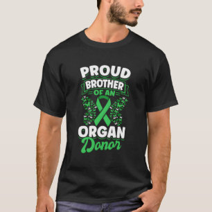 Camiseta Donación De Órganos Cinta Verde Hermano Orgulloso