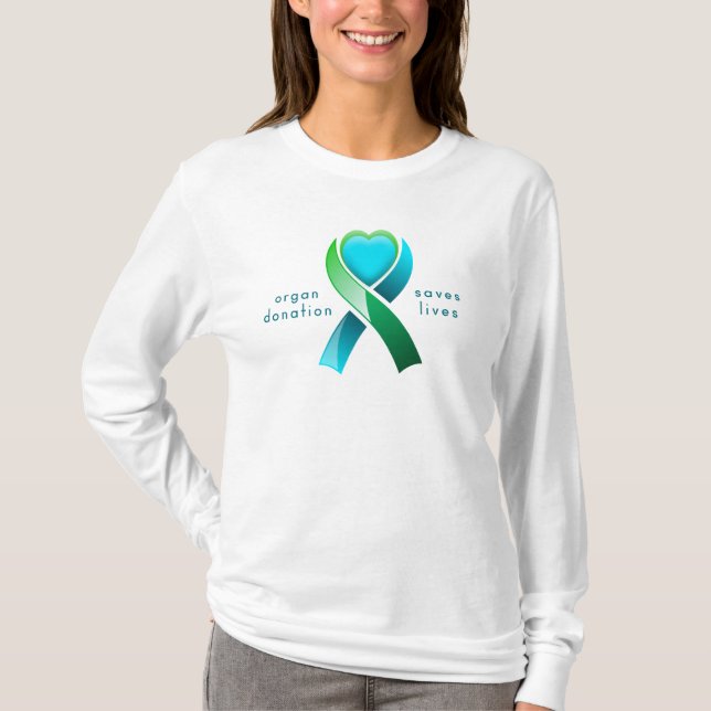 Camiseta Donación de órganos salva vidas del corazón de con (Anverso)