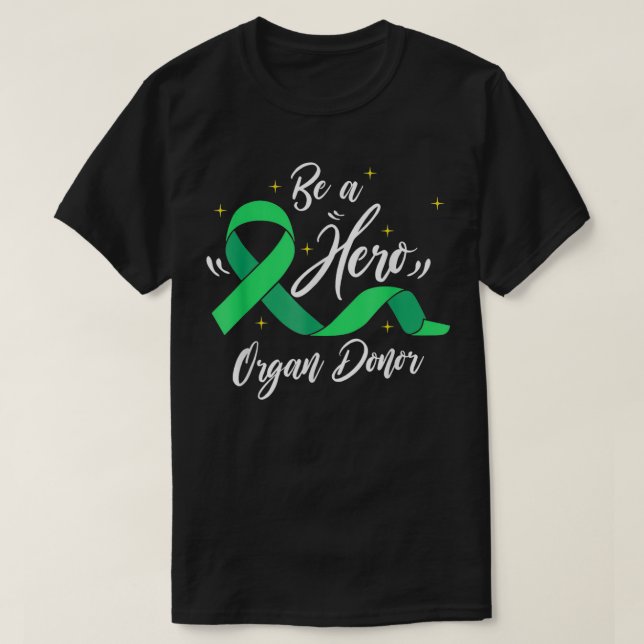 Camiseta Donación de órganos Salven una vida Sigan donando  (Diseño del anverso)