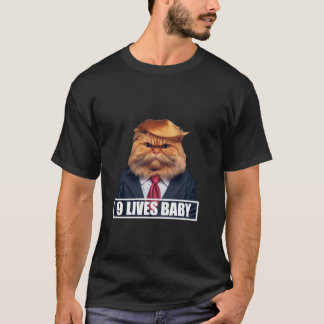 Camiseta Donald Cat trump 9 vive con humor gracioso preside