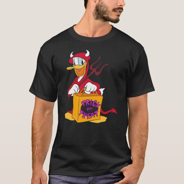 Camiseta Donald Duck - Halloween Donald Duck Devil Trick or (Anverso)