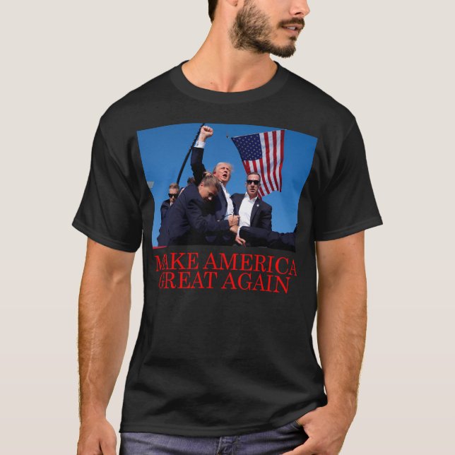 Camiseta Donald Trump 2024 - Hero Maga (Anverso)